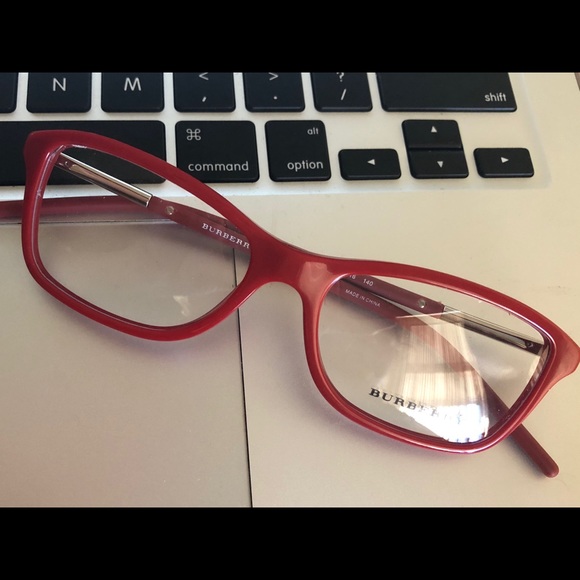 burberry red eyeglass frames